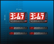 6x Naklejka z logo Yoshimura USA Rozm. 9cm Naklejki Nalepki Zestaw Motocykl