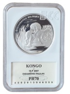 10 FRANC 2007 KONGO LEW POSREBRZANA PROOF GCN PR70