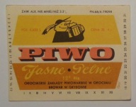 STARA ETYKIETA PIWO JASNE PEŁNE BROWAR GRYBÓW