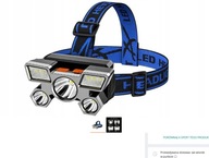 MOCNA LATARKA CZOŁOWA LED AKUMULATOROWA USB - CZOŁÓWKA - 5 x LED