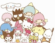 HELLO KITTY KUROMI MY MELODY PUZLE GIGANT I KOLOROWANKA