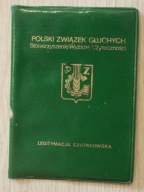 LEGITYMACJA - POLSKI ZWIĄZEK GŁUCHYCH, Stowarzyszenie, Katowice 1979 rok