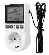 TERMOSTAT ELEKTRONICZNY REGULATOR TEMPERATURY GNIAZDO SIECI 230V 16A 3680W