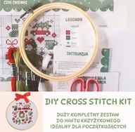 Zestaw startowy do haftu krzyżykowego DIY świąteczny zimowy choinka