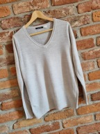 jasny szary sweterek w serek * ESMARA
