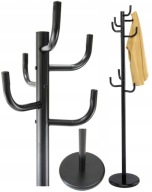 WIESZAK STOJĄCY PODŁOGOWY NA UBRANIA KURTKI CZARNY METALOWY STOJAK LOFT