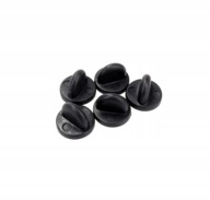 PINS broszka identyfikator Zapinka do przypinki czarna gumowa 5 szt.