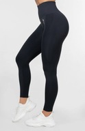 LEGGINSY SIŁOWNIE S czarne SPORTOWE push up bezszwowe leginsy DAMSKIE