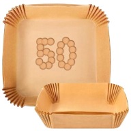 WKŁAD PAPIEROWY DO FRYTKOWNICY BEZTŁUSZCZOWEJ DO PIECZENIA AIR FRYER 50szt