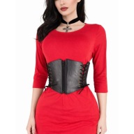 Gorset Pas w Talii Eko Skóra Gothic Steampunk Elastyczny 70-90 cm