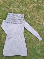 Sukienka Miss Maglia popiel modal + wełna dł.95 36/S BDB