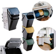 3X KOSZ NA ŚMIECI POJEMNIK DO SEGREGACJI ODPADÓW PAPIER PLASTIK SZKLO 25 L