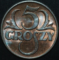 5 groszy 1938 - menniczy egzemplarz