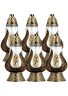 Zestaw Zniczy Szklanych Lampion Róża Złoto-Czarna 6 sztuk | GRATIS WKŁADY