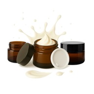 20x Pojemnik Szklany brązowy słoik 5g 5ml Ciemne Szkło Słoik na Krem Próbki