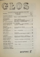 GŁOS nr 5, niezależny miesięcznik III 1978