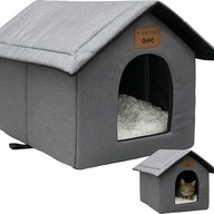 DOMEK DLA KOTA WODOODPORNY Z PODUSZKĄ DLA ZWIERZĄT NA ZEWNĄTRZ 45x40x45 CM