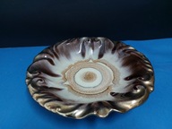 Stara ceramiczna złocona patera vintage design