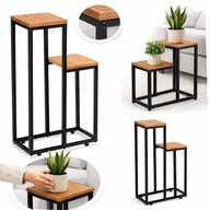 KWIETNIK STOJĄCY CZARNY METALOWY STOJAK NA KWIATY WOLNOSTOJĄCY DO DOMU