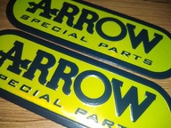 Naklejka EMBLEMAT ARROW na tłumik wydech ARROW 3D Alu 9,5x3,1cm 2szt +Gift