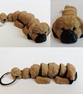 Brelok Pies Pekińczyk piesek brelok do kluczy Żówiarnia 3D