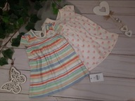 George sukienka bawełniana 62-68cm 3-6mies 2szt