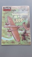 Mały Modelarz 5- 6/1995 Samolot bombowy PZL P-37 ŁOŚ (nierozcięty)
