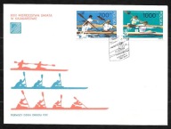 *FDC ROCZNIK 1990 Fi 3131-32 kas. KAJAKARSTWO