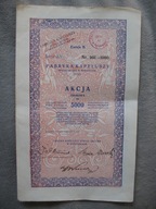 MYŚLENICE FABRYKA KAPELUSZY SPÓŁKA AKC. AKCJA NA 5000 MAREK POLSKICH 1922