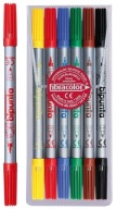 Pisaki Flamastry dwustronne Fibracolor 6 szt.