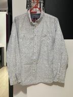 M Koszula Duffer biała delikatna artystyczna łączka bawełna beż rozmiar L