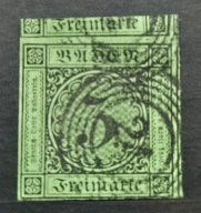 Niemcy Baden 1851, Mi.2a kasowany