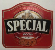 ETYKIETA PIWO SPECJAL MOCNY BROWAR ELBLĄG