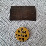 ŻETONY/NIEŚMIERTELNIKI/MARKI VDM SACKISCH, JAWISCHOWITZ