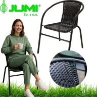 KRZESŁO OGRODOWE TARAS BALKON OGRÓD FOTEL WOLNOSTOJĄCE METALOWE MOCNE