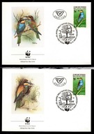 Austria - 2 Koperty FDC ( WWF - Fauna - Ptaki ) 1988 r.