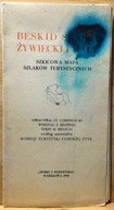 BESKID Śląski, Żywiecki i Mały (szkicowa mapa szlaków turystycznych) [1958]