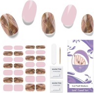 Folia do Paznokci utwardzana UV, 28 sztuk naklejek na paznokcie żelowe