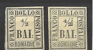 Wlochy-Romagne ,1853-57, S.1/-1/2BAL kat:ok 220euro-ODMIANY