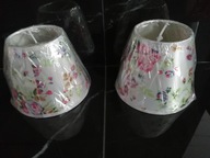 ABAŻUR, KLOSZ SATYNOWY KWIATY PROWANSJA DO ŻYRANDOLA TANIO