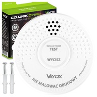 CZUJNIK DYMU DETEKTOR ALARM 85db WYKRYWACZ 10LAT ŻYWTONOŚCI BATERIA VAYOX