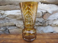 MIODOWY Duży Masywny Wazon_VINTAGE PRL