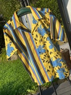 H Koszula BoohooMan hawajska kwiaty paski rozmiar duże XS