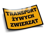 MAGNETYCZNA tabliczka transport żywych zwierząt przewóz żywca koni magnes
