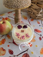 SZARLOTKA NA GORĄCO zapachowa świeca *Prosto z Serca* drewniany knot 330ml