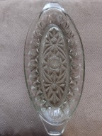 Śledziówka kryształowa patera gondola prl