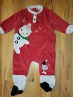 pajacyk welurowy świąteczny r 74 cm