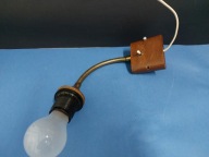 Stary skandynawski kinkiet drewno teakowe