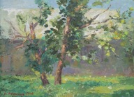 W ogrodzie Obraz Olejny Sabina Salamon30x40cm