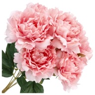 Kwiaty ZESTAW 3szt PIWONIE Peonie Sztuczne 42cm DUŻE GŁÓWKI Jak Żywe Bukiet